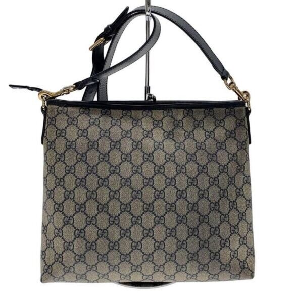 Authentic Gucci GG Supreme Ophidia Sherry Line Crossbody Bag Web Canvas Navy Tan - Picture 7 of 14